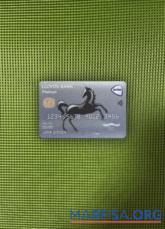 Printable United Kingdom Lloyds american express platinum card photolook front download for verification